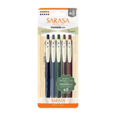 Zebra Sarasa Clip Vintage Gel Pens - 5 Pack