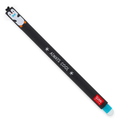 Legami Erasable Pen - Penguin - 0.7 mm Turquoise Ink