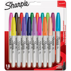 Sharpie Fine Permanent Markers - 18 Assorted Colours
