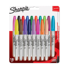 Sharpie Fine Permanent Markers - 18 Assorted Colours