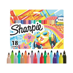 Sharpie Fine Permanent Markers - 18 Assorted Colours
