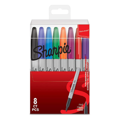 Sharpie Fine Permanent Markers - 8 Assorted Colours