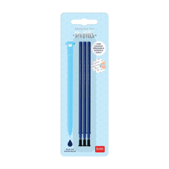 Legami Erasable Pen Refills – Blue Ink – Pack of 3