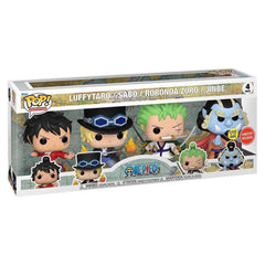 POP 4 PACK: ONE PIECE- LUFFY TARO / SABO / RORONOA ZORO / JINBE (GW) (EXC)