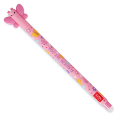 Legami Erasable Pen - Butterfly - 0.7 mm Pink Ink