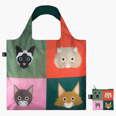 LOQI Stephen Cheetham Cats Recycled Bag