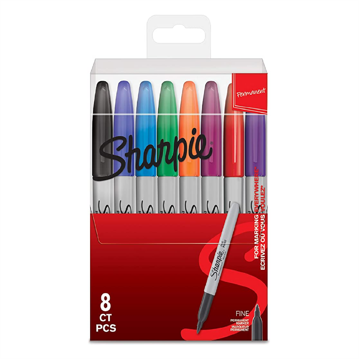 Sharpie Fine Permanent Markers - 8 Assorted Colours