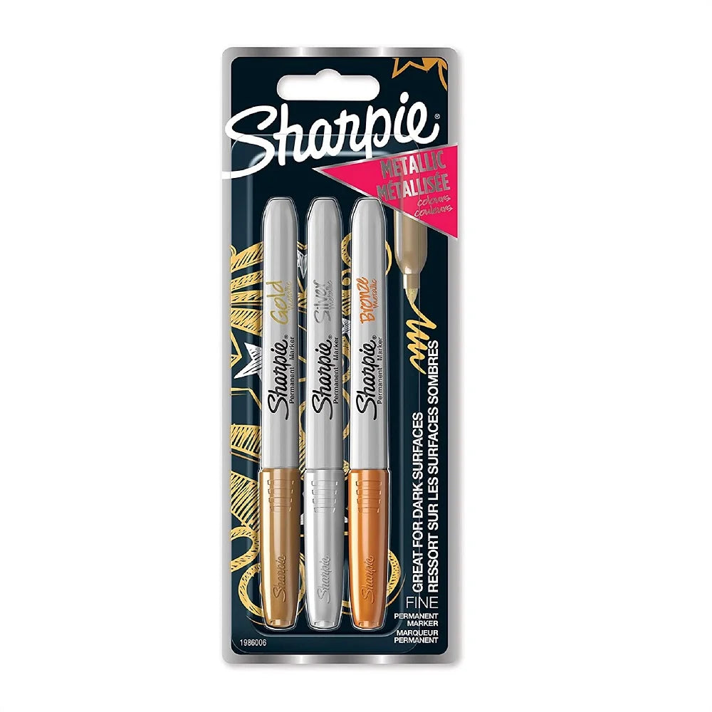 Sharpie Metallic Permanent Markers - Set of 3