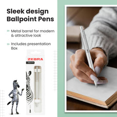 Zebra 901 Stainless Steel Ballpoint Pen - Silver