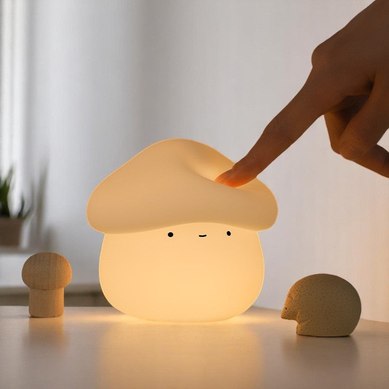 huemabe cute mushroom bedside night light