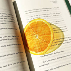 huemabe transparent acrylic orange slice bookmark